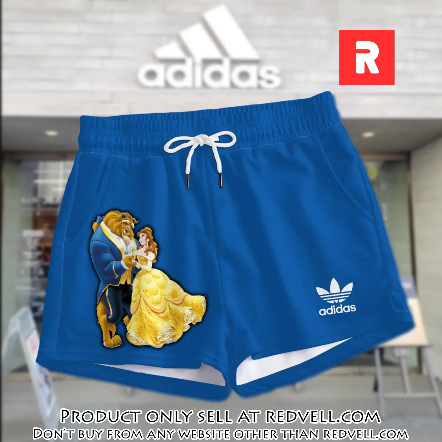Premium beauty and the beast in adidas women shorts lady beach shorts wms1077 rv5554565